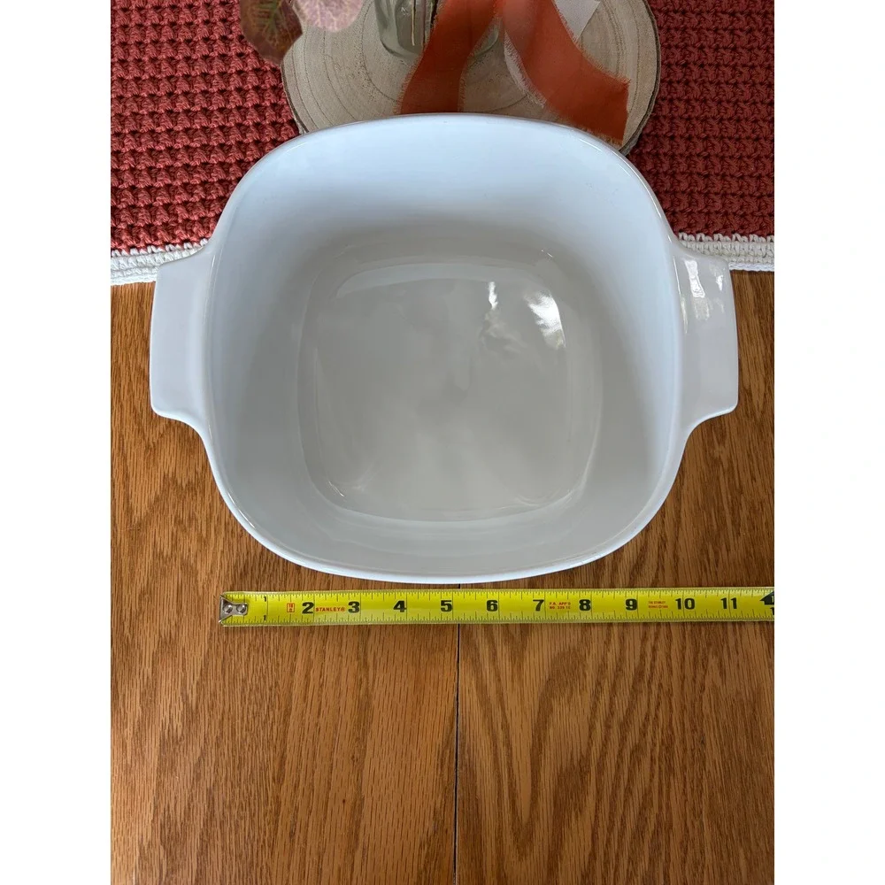 Corning Ware Renaissance 3 Quart Casserole Dish A-3-B Vintage Green White USA